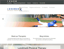 Tablet Screenshot of landmarkptclinics.com
